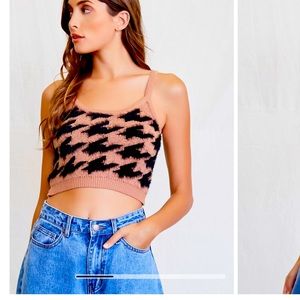 Houndstooth crop top